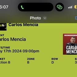 Carlos Mercia Tickets 