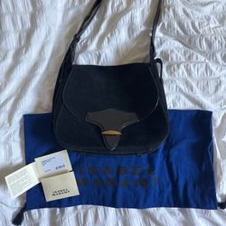 Isabel Marant black suede shoulder bag