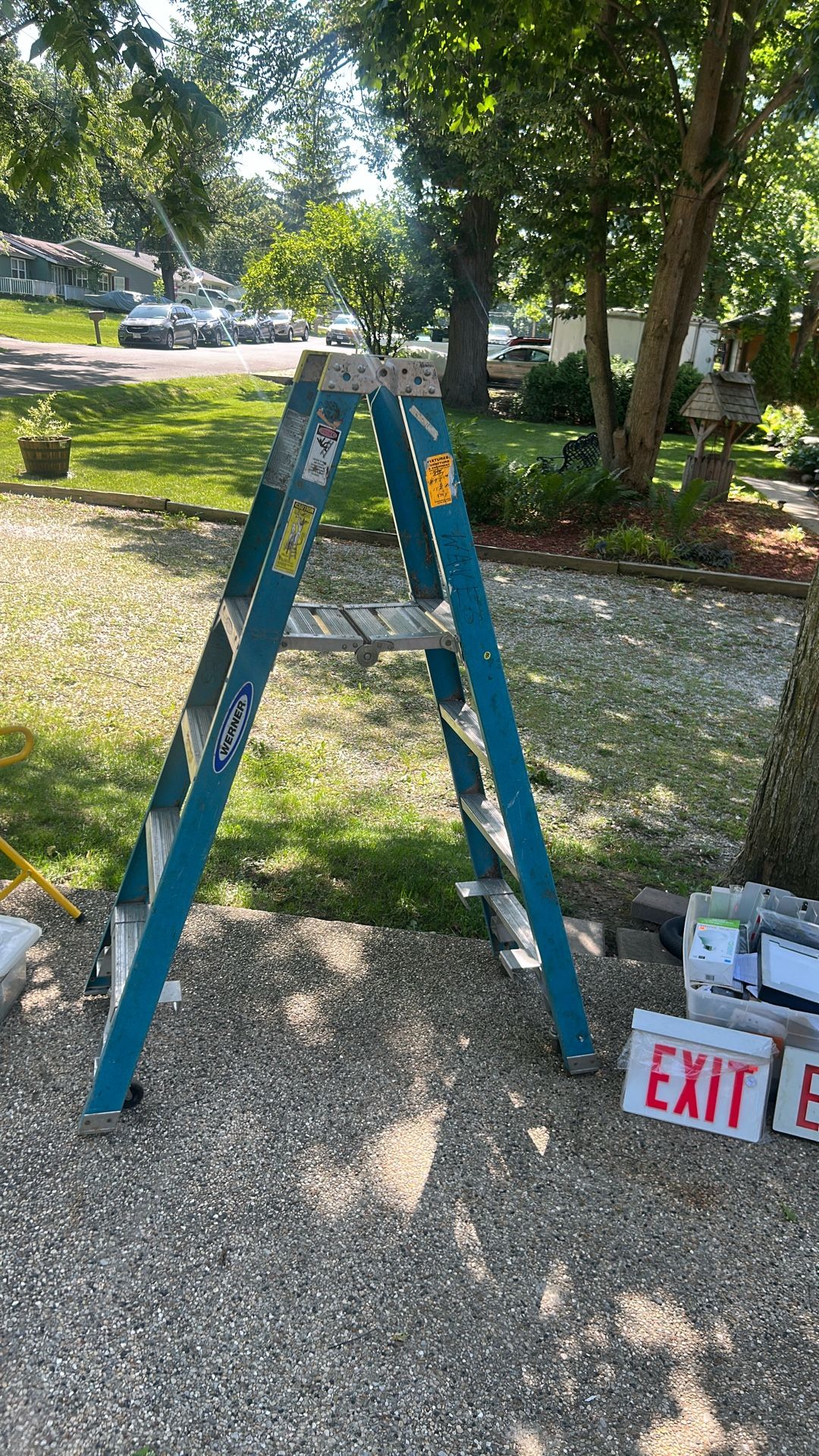 6 Foot Ladder With Platform And Wheels Werner Ladder