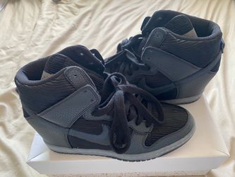 Nike Dunk Sky Hi Wedge Sneakers Black & Gray – Women’s 8.5
