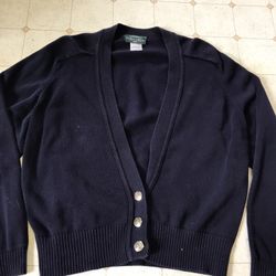 Navy Cardigan Sweater 