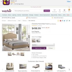 Bed Frame And Mattress 