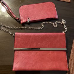 Mini Purse With Wallet¡ Red Color