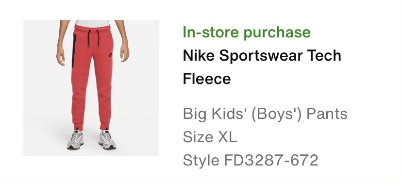 SIZE XL NIKE SPORTSWEAR TECH FLEECE PANTS FD3287-672
