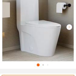 Swiss Madison St. Tropez 1-Piece 1.1/1.6 GPF Dual Flush Elongated Toilet in Glossy White