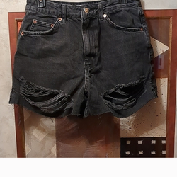 Topshop Black Jean Shorts