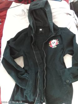 RSQ Black Zip-Up Hoodie Jacket Small Unisex