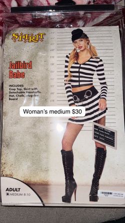 Spirit Jailbird Babe Halloween Costume Medium