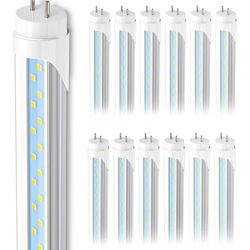 JESLED 2FT T8 LED Tube Light, 12W(30W Equivalent), 1680LM, 6000K, Ballast Bypass, 24 Inch F17T8 Fluorescent Bulb Replacement, Dual Ended, 24” Lighting
