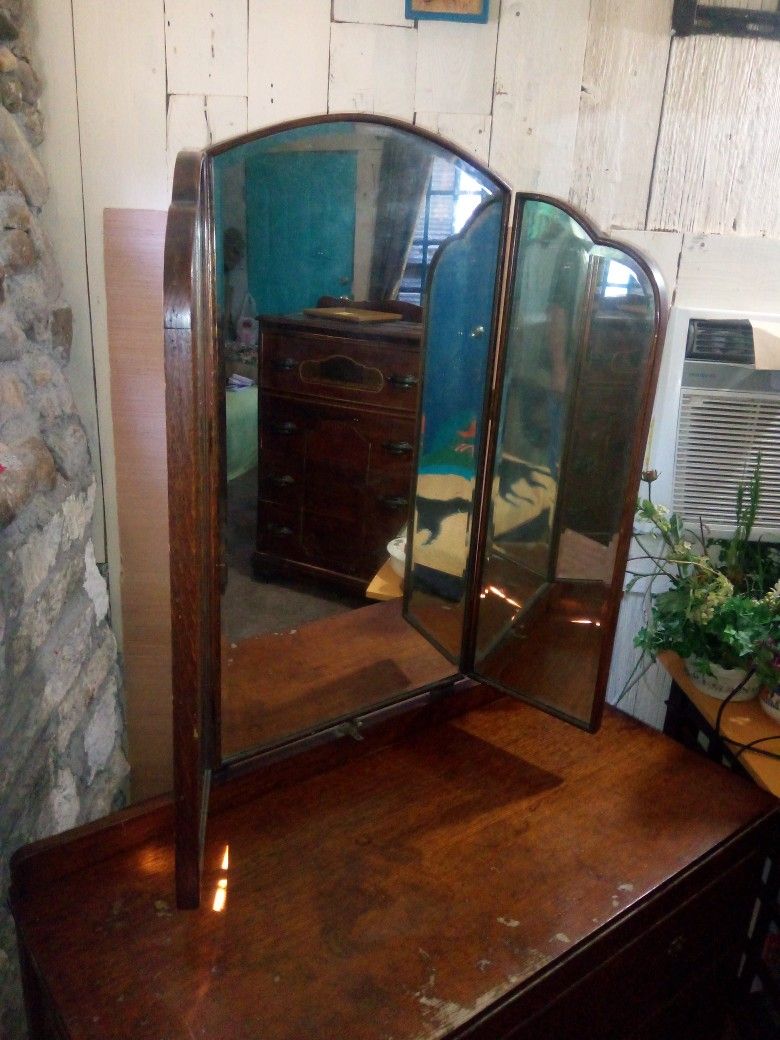 Antique Dresser And Dresser Drawer