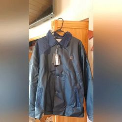 Blue Leather Men's Jacket