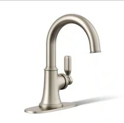 Paces Single Handle Single Hole Bathroom Faucet in Vibrant Brushed Nickel