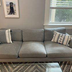 West Elm Haven Couch / Sofa Gray