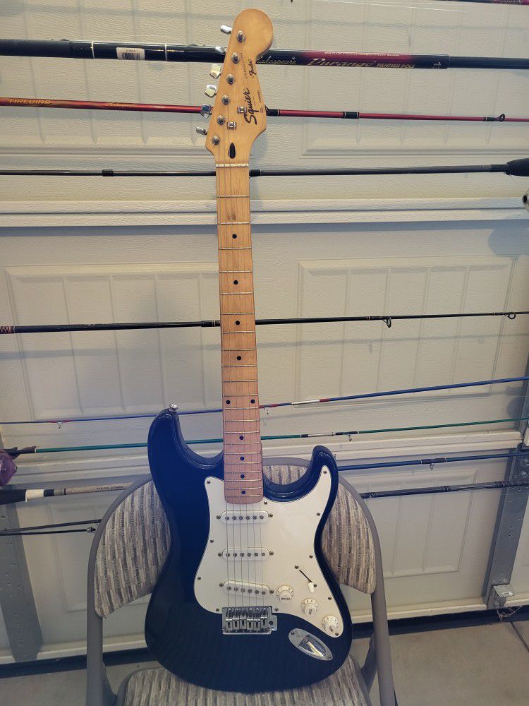 Made In Korea Fender Squier Black Stratocaster Vintage 1992