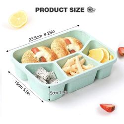 4 Pack Lunch Box Stackable  BPA FREE - Comes With Spoon, Fork And Chopstick 