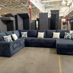 Black Color 3 Pc Sectional Sofa