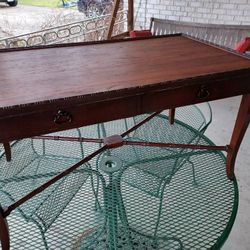 Mid Century Modern Cherry Coffee Table With 2 Drawers