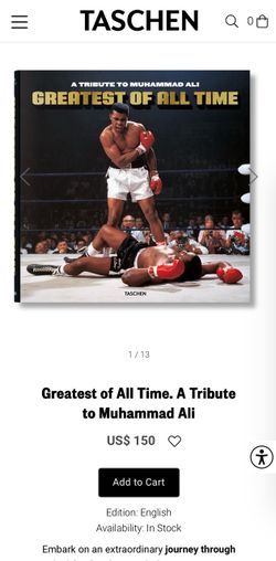 Taschen Greatest of All Time Muhammad Ali Book