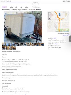 5x8 cargo trailer