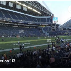 Chicago Bears at Seattle Seahawks  (Section 113, Row R!)