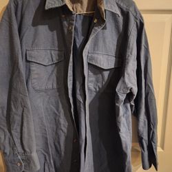Mens Rochester Blue Long Sleeve Button Down Shirt 