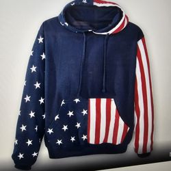 American Flag Navy/Red Hoodie Sweatshirt S,M,L,XL