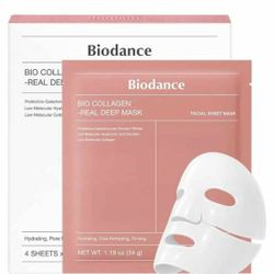 BIODANCE Bio-Collagen Real Deep Mask, Hydrating Overnight Hydrogel Mask, Pore Minimizing, Elasticity