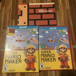 Super Mario Maker (Nintendo Wii U, 2015) CIB Complete w/ Manual & Book TESTED