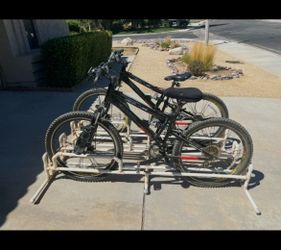 Bike Rack for pick-up trucks. Holds up to 3 mountain bikes with 2.5” width tire size.