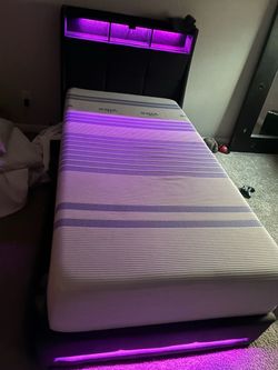 Twin bed frame with mattress