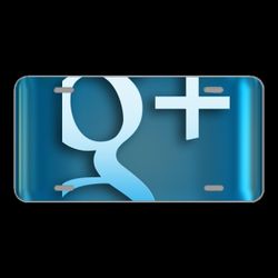 License Plate Novelty Car Front Icons Symbols Google Plus Button