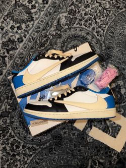 DM7866-140 Travis Scott fragment Nike Air Jordan 1 Low OG SP Size 9.5 100% AUTHENTIC