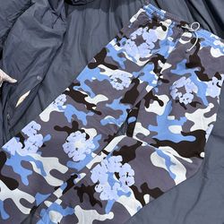 Denim Tears The Cotton Wreath Sweatpants blue camo XL