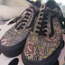 Vans Floral Platforms Size 9
