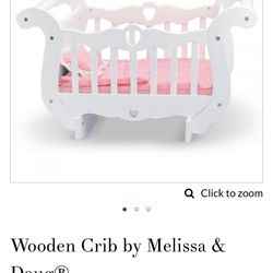Brand New Melissa & Doug Baby Doll Crib 