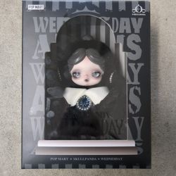 Skull panda Wednesday Addams Plush Pendant 