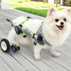 (91000D) Dog Wheelchair, Adjustable Dog Wheelchair for Back Legs, Stable Dog Cart for Disabled Hind Legs, Help Small Pets with Paralyzed Hind Legs Reg