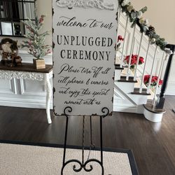 Unplugged Wedding Ceremony Sign