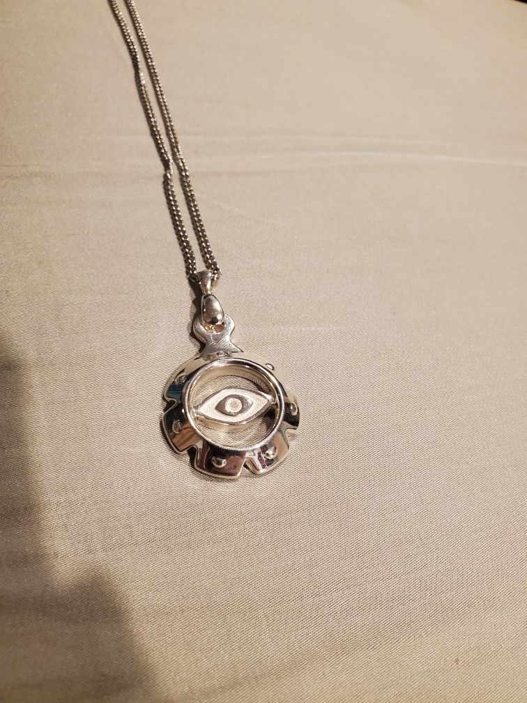 Silver Evil Eye Chain