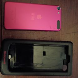 Ipod apple touch 7th generation pink and honeywell captuvo sled barcode scanner