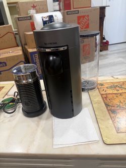 Nespresso machine and milk frother