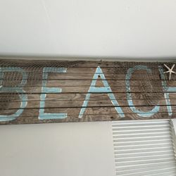 Huge Beach Sign Wall Decoration 
