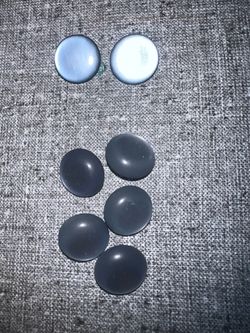 Vintage Gray Blue Satin Shank Buttons – Matching Set of 7 Coat/Sweater Buttons