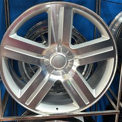 26s Silver Wheels Tires 6lug Chevy 