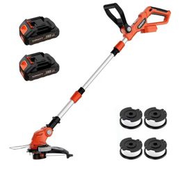 KOMASTY 20V Cordless Grass Trimmer – 2 Batteries  Brand new KOMASTY