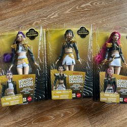 KPop Demon Hunters HUNTR/X Golden Singing Dolls Set Of 3 Rumi Mira Zoey Mattel