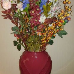Glass Vase with Flowers