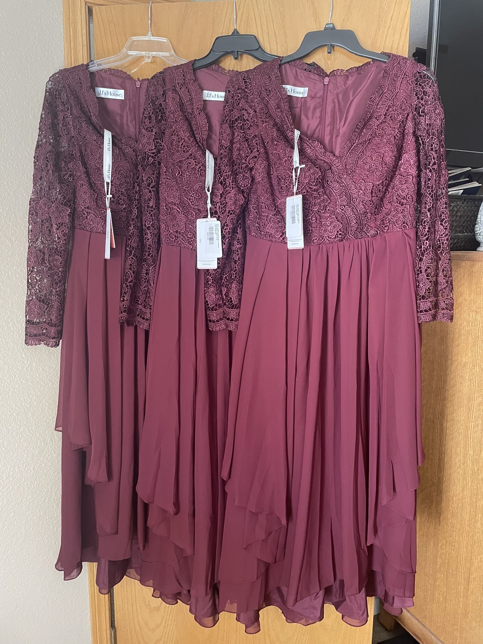 3 Bridesmaids Dresses, New With Tags