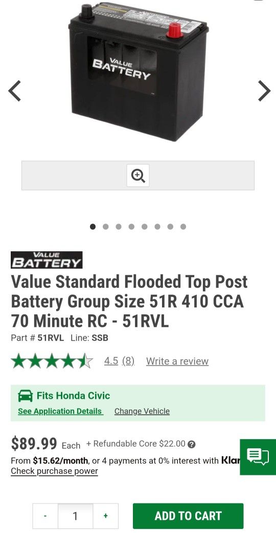 Battery Size 51R