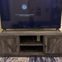Gray, Wood Entertainment Center